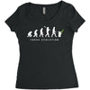 The Evolution of Force Women's Triblend Scoop T-shirt