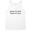 genius by birth slacker by choice t shirt large funny nerd tee slacker Tank Top