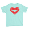 lip print heart Youth Tee