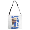 sloth loves chunk Adjustable Strap Totes