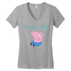 peppa pig brother pig Women's V-Neck T-Shirt