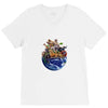world animal V-Neck Tee