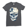 the great wave off skull Ladies Fitted T-Shirt