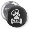 personalized paw halo Pin-back button