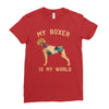 my boxer is my world Ladies Fitted T-Shirt
