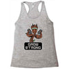 groot grow strong galaxy gym fitness mashup Racerback Tank