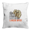 This Girl Loves Her Lhasa Apso Throw Pillow