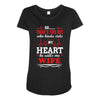 There's This Boy Who Stole My Heart He Calls Me Wife Maternity Scoop Neck T-shirt