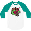 pink punk wolf 3/4 Sleeve Shirt