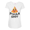 pizza shit Maternity Scoop Neck T-shirt