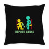 report abuse Throw Pillow