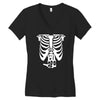 beer belly xray skeleton funny Women's V-Neck T-Shirt