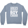 world's okayest boyfriend couple love funny Crewneck Sweatshirt