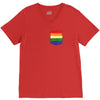 LGBT Pocket Rainbow Colors V-Neck Tee