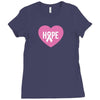 Hope. Breast Cancer Awareness Ladies Fitted T-Shirt