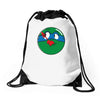 who watches the pizza Drawstring Bags
