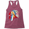 chief many feathers Racerback Tank