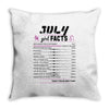 July Girl Facts Leo Throw Pillow