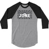 legends are born in june 3/4 Sleeve Shirt