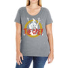 the grey Ladies Curvy T-Shirt