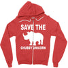 chubby unicorn Zipper Hoodie