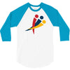 red blu yellow 3/4 Sleeve Shirt