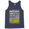 Legends Are Born In August Tank Top