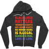 black lives matters, women's rights are human rights Zipper Hoodie