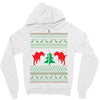 ugly sweater dinosour Zipper Hoodie