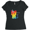 the magical kittencorn Women's Triblend Scoop T-shirt