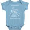 happiness is being loved by a cat Baby Onesie