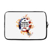 American Flag Q Fire Laptop sleeve
