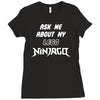 ask me about my lego ninjago Ladies Fitted T-Shirt