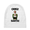 omg santa will ferrell Baby Beanies