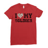 i love my soldier hunter camouflage Ladies Fitted T-Shirt