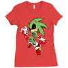 zombie sonic Ladies Fitted T-Shirt