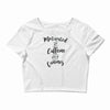 motivated by caffeine and canines Crop Top