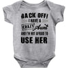 Back Off Crazy Aunt Afraid To Use Her Baby Onesie