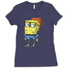 hipster spongebob squarepants Ladies Fitted T-Shirt
