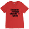 surely not everybody was kung fu fighting black color V-Neck Tee