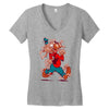 the flying spaghoofy monster Women's V-Neck T-Shirt