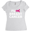 fuck breast cancer Women's Triblend Scoop T-shirt
