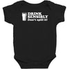 drink sensibly, don't spill it! Baby Bodysuit