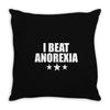 i beat anorexia Throw Pillow