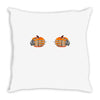 pumpkin skull hand Throw Pillow