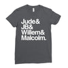 a litle life book white logo Ladies Fitted T-Shirt