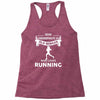 who loves running1 Racerback Tank