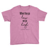when they go low we go high Youth Tee