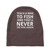 teach a man to fish Baby Beanies