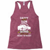 daddy and son not always eye to eye Racerback Tank